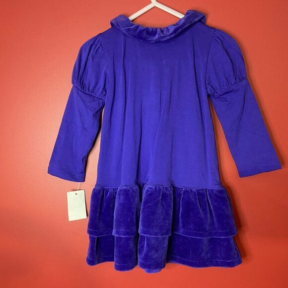 CHAPS Baby Girl Purple Holiday Velour Dress - Size 18M - NWT - Picture 2 of 3